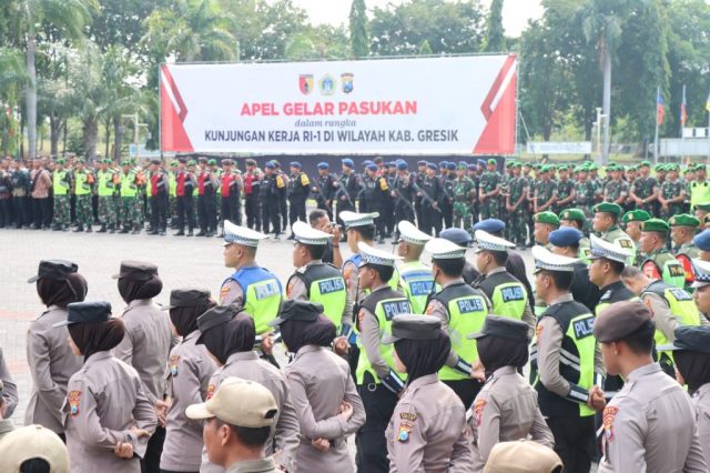 Polres Gresik Amankan Kunjungan Presiden Jokowi