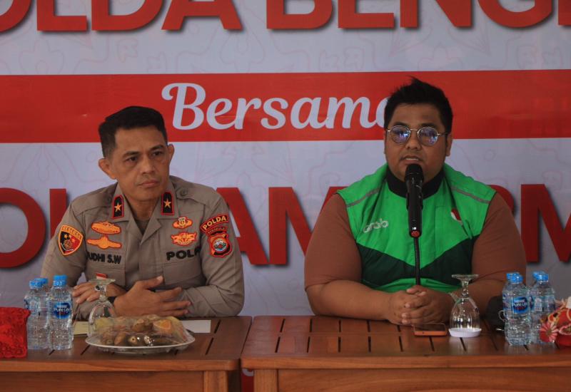 Kapolda Bengkulu Rangkul Komunitas Ojol