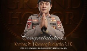 Kombes Pol. I Komang Budiartha menerima Leadership Awards 2026 kategori The Best Inspiring and Valuable Leader dari Star Iconic Award.